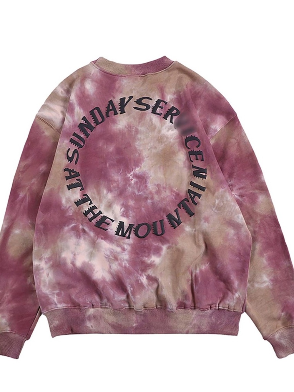 Yeezy Mauve And Tan Tie-Dye Crewneck Sweater View 4